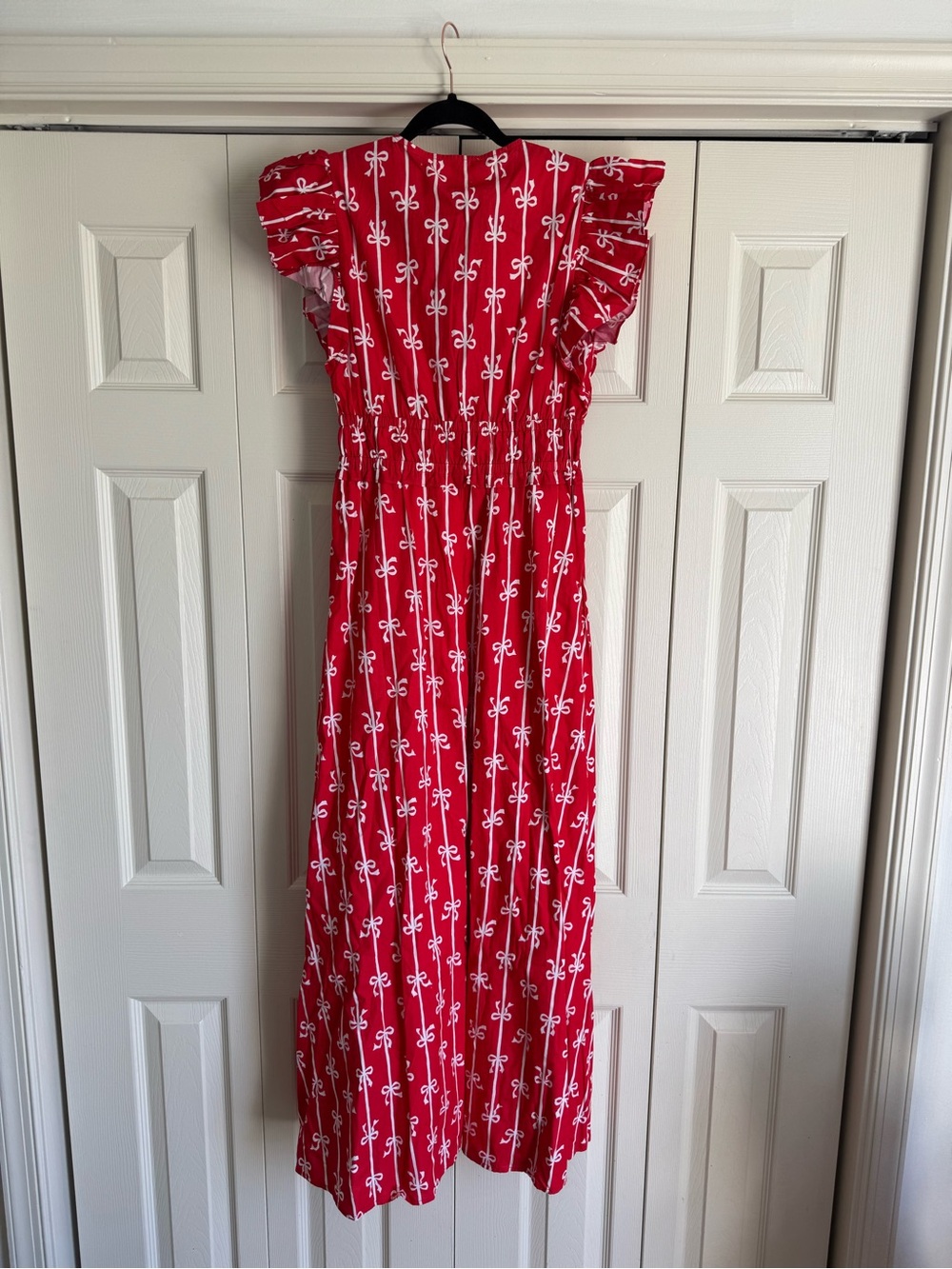 NWT Sail to Sable Bow Maxi Dress Red Size XS - Picture 7 of 12